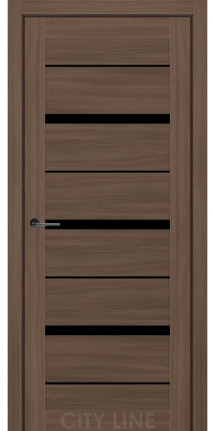 Межкомнатные двери CityLine Express DENVER korfad-express-denver-dub-sevilya-bravo-collection-s-cernym-steklom